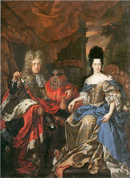  Double portrait of Johann Wilhelm von der Pfalz and Anna Maria Luisa de' Medici